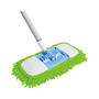 Microfiber Dust Mop, 48 inch; Steel Handle, Green, Each