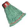 Rubbermaid Premium Web Foot Shrinkless Wet Mop, Large 5 inch; Headband, Green