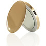 HyperJuice Pearl: Compact Mirror + USB Rechargeable Battery Pack (Gold)