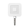 Square Credit Card Reader, 4 1/2 inch; x 4 1/2 inch; x 1 inch;, White