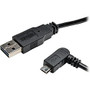 Tripp Lite 1ft USB 2.0 High Speed Cable Reversible A to Left Angle 5Pin Micro B M/M