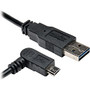 Tripp Lite 1ft USB 2.0 High Speed Cable Reversible A to Right Angle 5Pin Micro B M/M