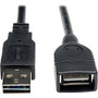 Tripp Lite 1ft USB 2.0 High Speed Extension Cable Reversible A to A M/F