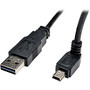 Tripp Lite 3ft USB 2.0 High Speed Cable Reversible A to Up Angle 5Pin Mini B M/M