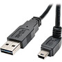 Tripp Lite 6ft USB 2.0 Converter Cable Reversible A to Down Angle 5Pin Mini B M/M