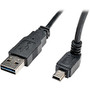 Tripp Lite 6ft USB 2.0 High Speed Cable Reversible A to Up Angle 5Pin Mini B M/M