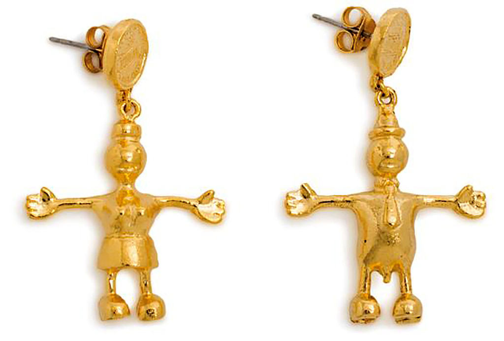 Tom Otterness, Gold-Plated Earrings, ca. 1995