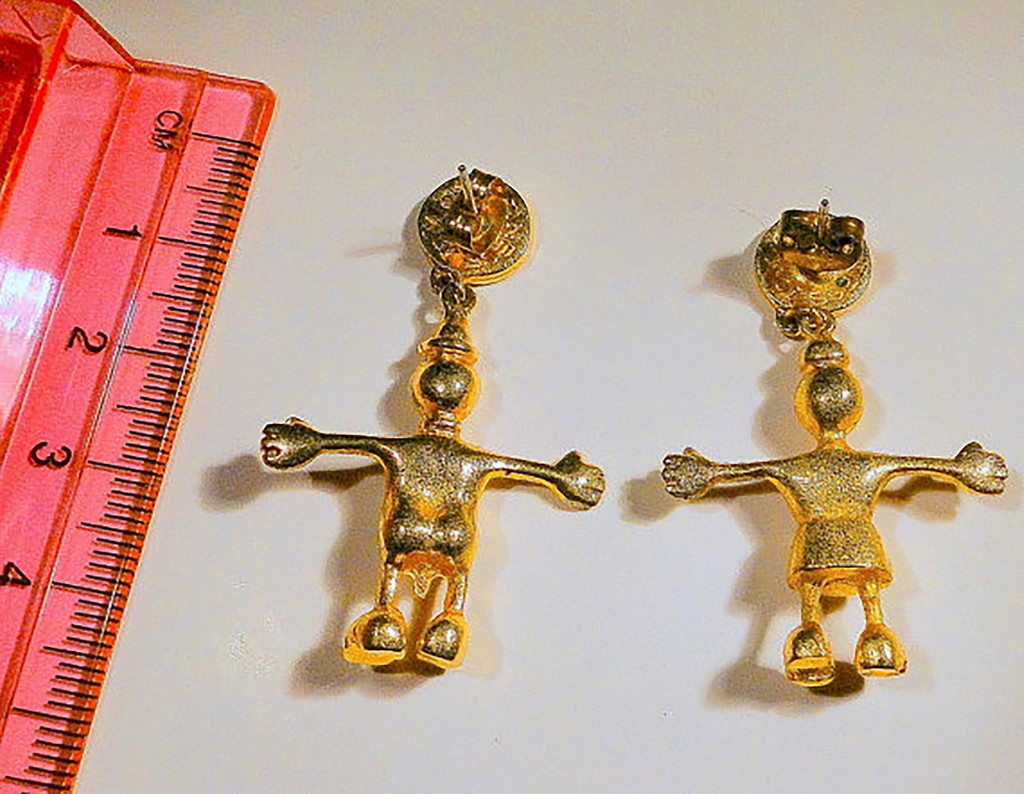 Tom Otterness, Gold-Plated Earrings, ca. 1995