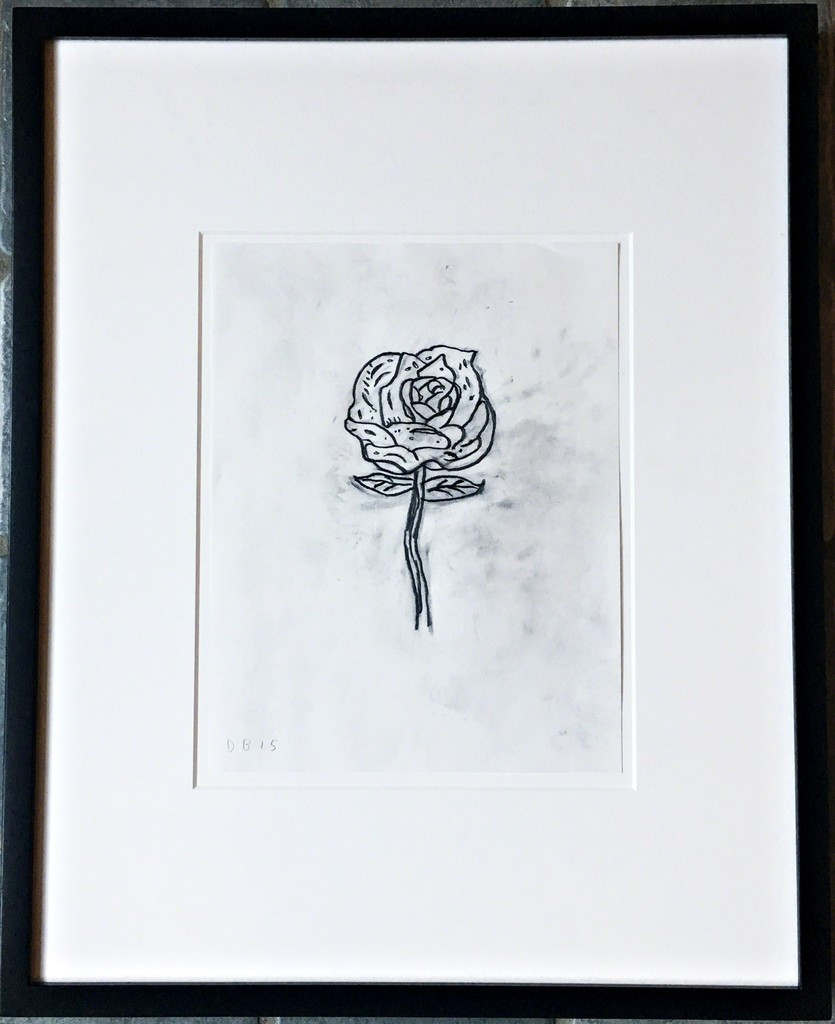 Donald Baechler,  Untitled (Rose) 2015