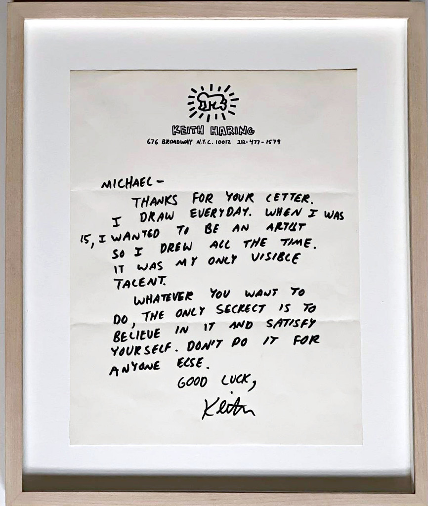 Keith Haring, Letter to an Aspiring Artist