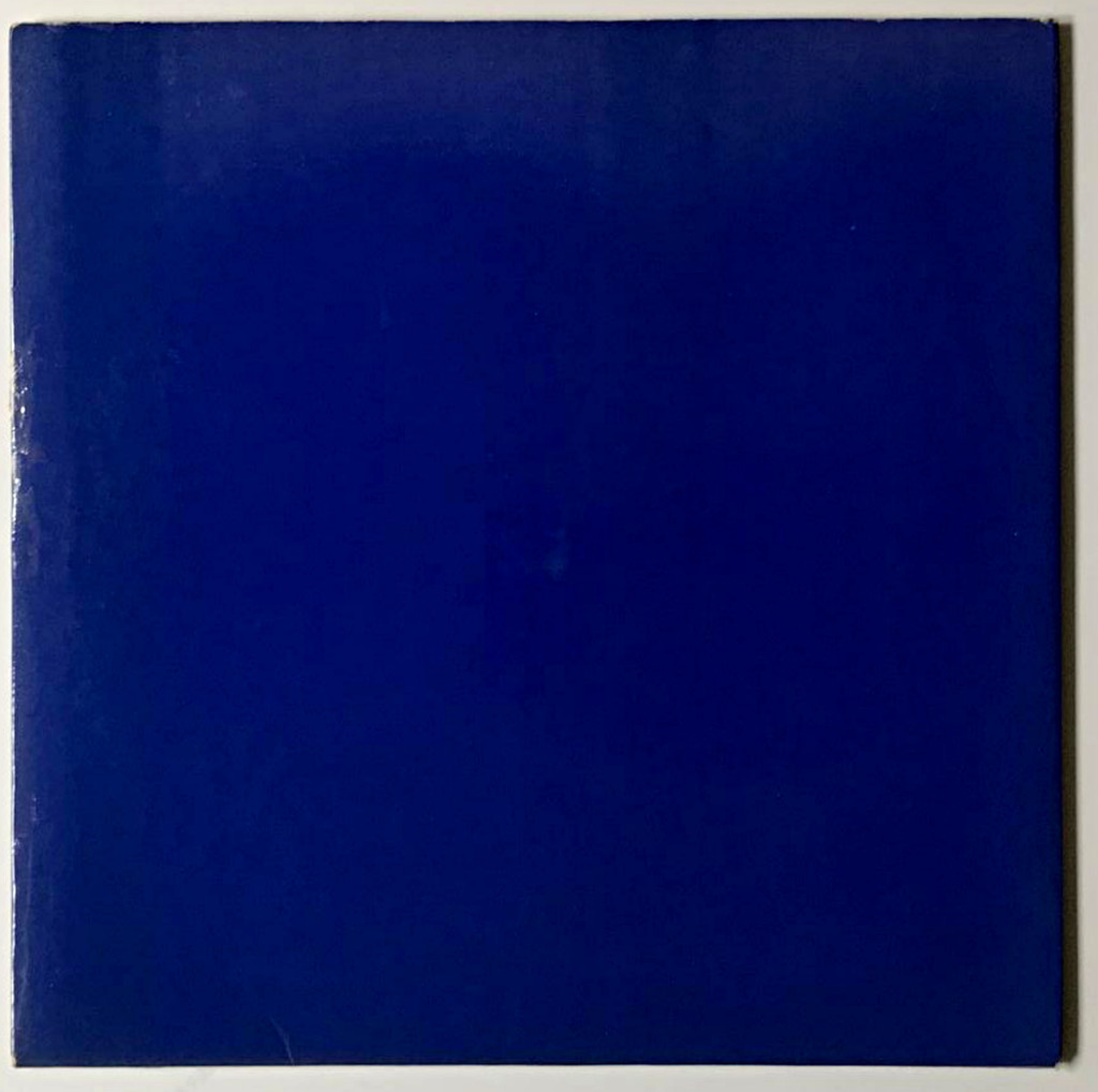  Yves Klein La Conférence à la Sorbonne, 3 Juin, 1959 1959-1963, Two 12-inch vinyl records held in gatefold sleeve with silkscreen cover jacket in IKB International Klein Blue Color.