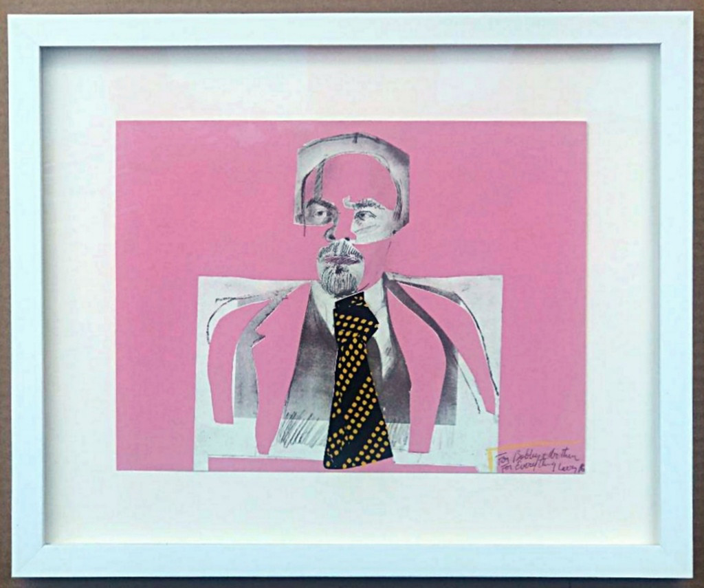 Larry Rivers, Homage to Vladimir Ilyich Lenin, signed and inscribed to Arthur Gold and Robert (Bobby) Fizdale, 1973 