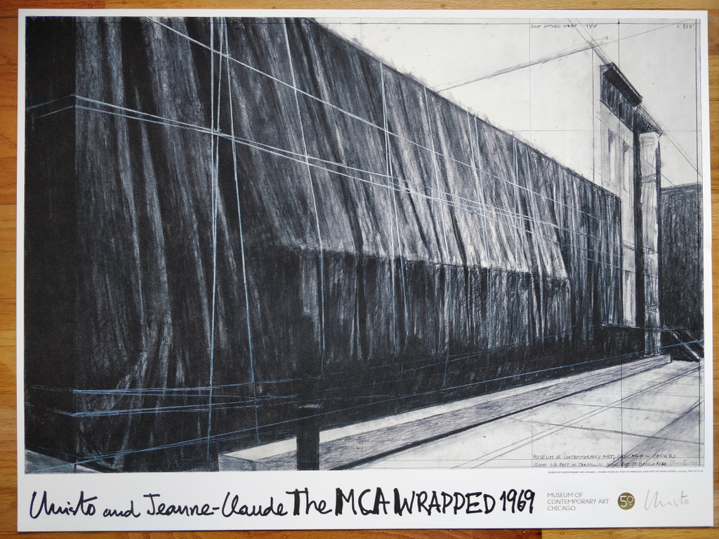 Christo, The Wrapped Museum of Contemporary Art (MCA) Chicago, 1969, 2019 (Hand Signed Limited Edition)