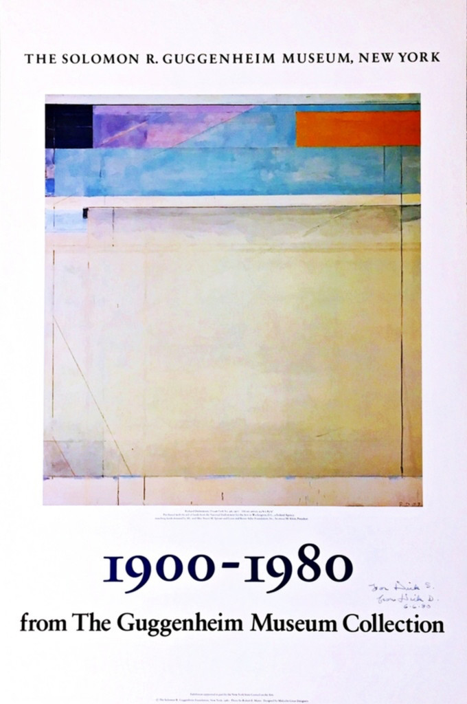 Richard Diebenkorn, Rare Museum Poster, Hand Signed and Inscribed to Dick