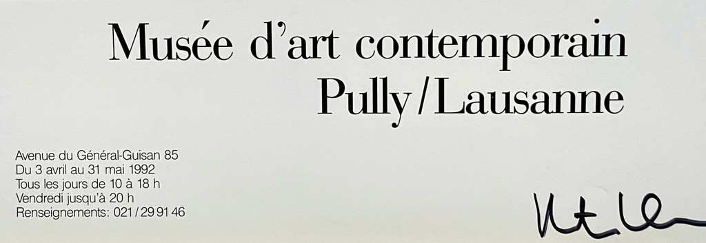 Peter Halley, Musee d'Art Contemporain Pully/Lausanne, 1992 (Hand Signed by Peter Halley)
