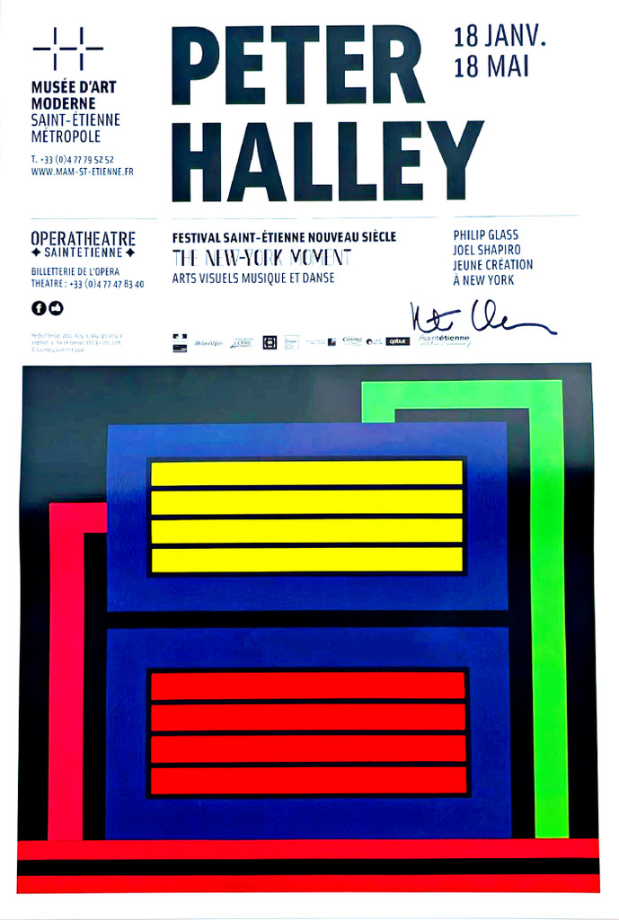 Peter Halley, Musée d'art moderne et contemporain - Saint-Étienne Métropole, France, 2014 (Hand signed by Peter Halley) 