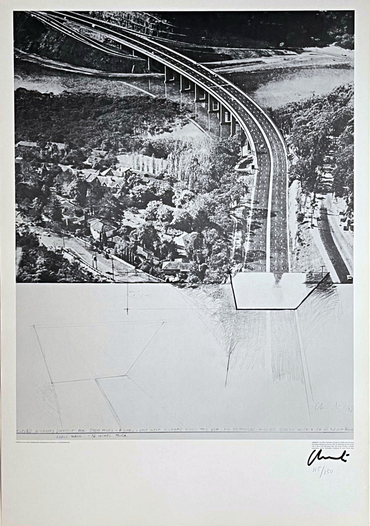 Christo, Closed Highway, Project for 5000 Miles, 6 Lanes East-West Highway (Schellmann, 51), 1972