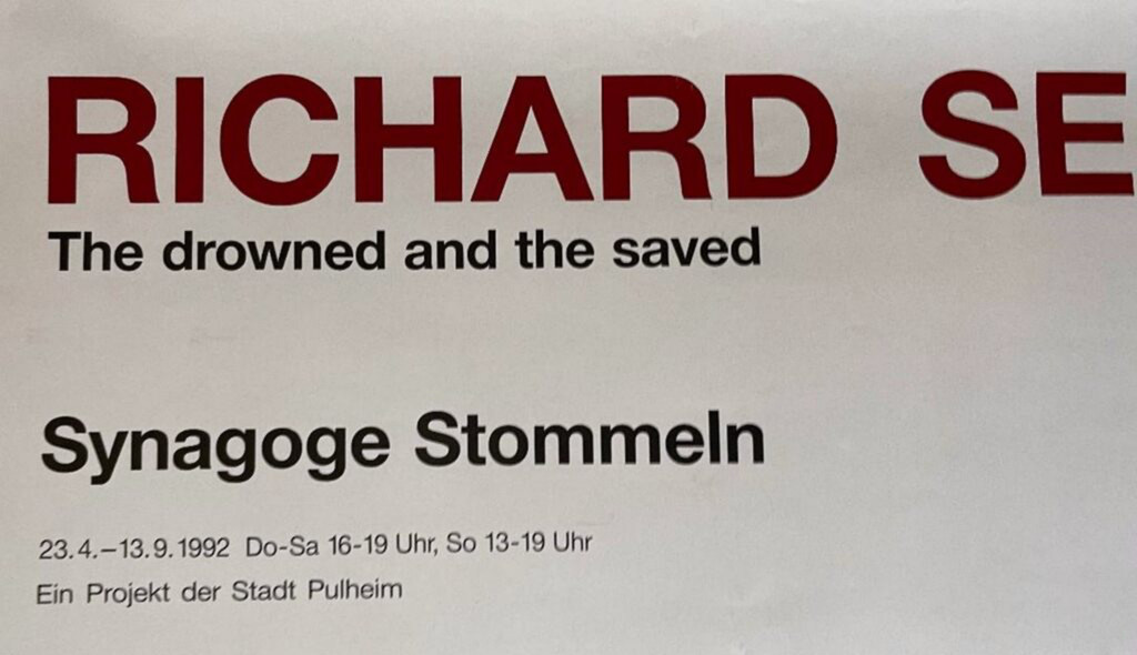 Richard Serra Synagoge Stommeln (German Synagogue) The Drowned and the Saved (Hand signed twice by Richard Serra), 1992