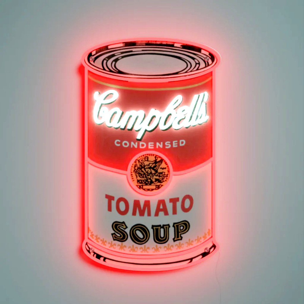 Andy Warhol, Neon light Campbell's Soup Can Wall Display Sign, 2022