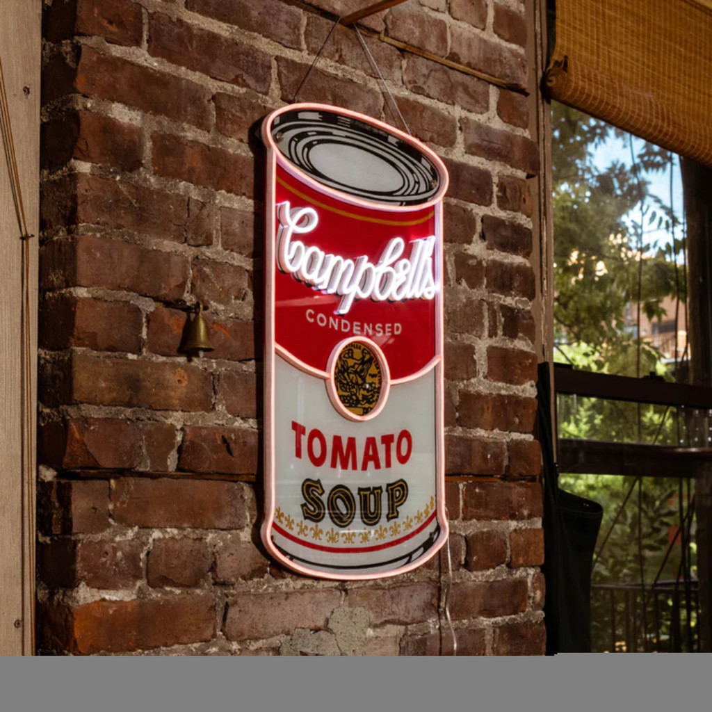 Andy Warhol, Neon light Campbell's Soup Can Wall Display Sign, 2022