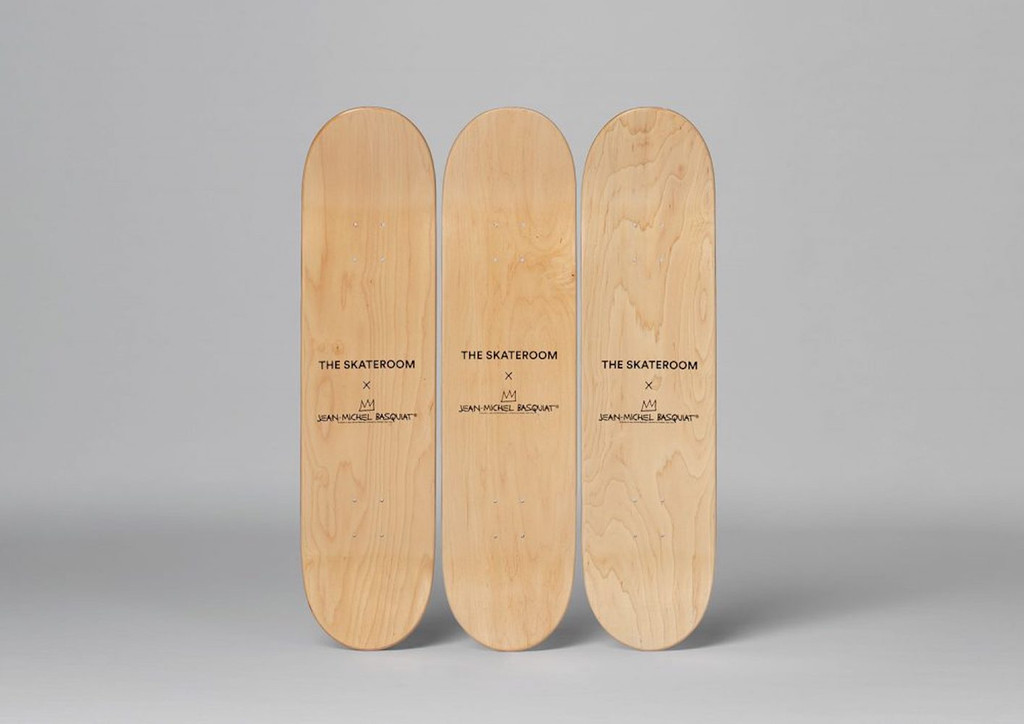 Jean-Michel Basquiat ROBOT Triptych (Set of Three (3) Skateboards), 2017