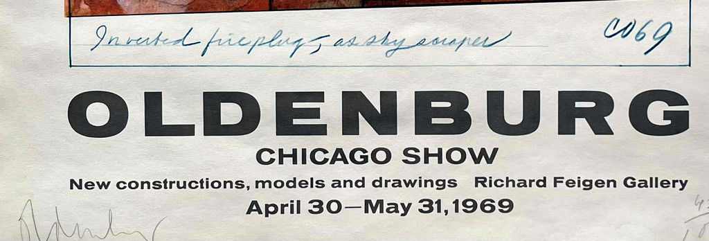 Claes Oldenburg, OLDENBURG Chicago Show: Inverted Fireplug as Skyscraper, 1969