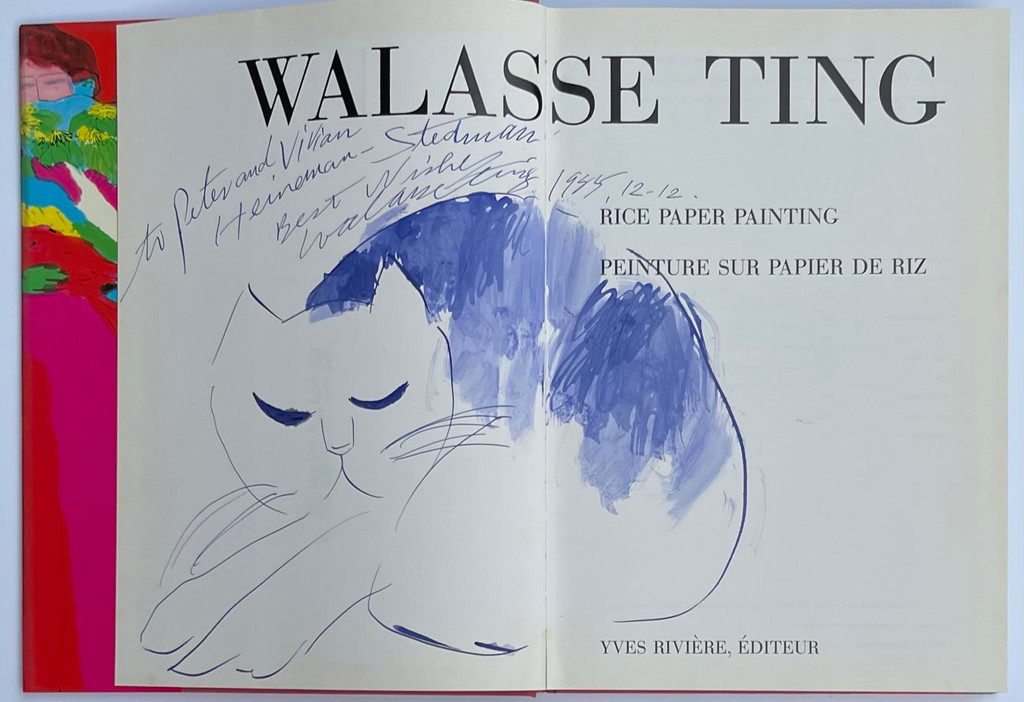 Walasse Ting 丁雄泉, Original CAT drawing held in hardback monograph 1985