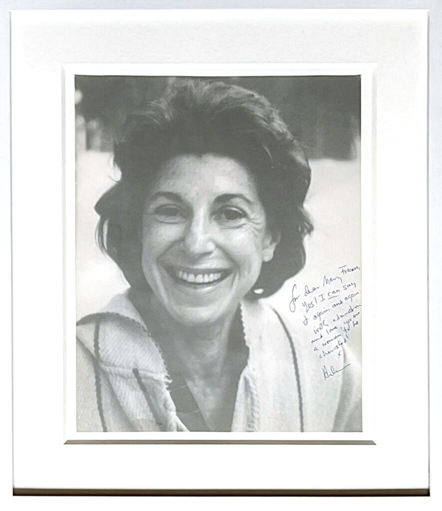 Helen Frankenthaler, Hand signed and inscribed photograph ca. 1987