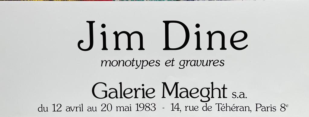 Jim Dine, Galerie Maeght exhibition print, 1983