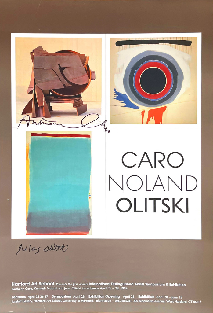 Kenneth Noland, Jules Olitski, Anthony Caro, CARO, NOLAND & OLITSKI (Hand signed by Anthony Caro and Jules Olitski), 1994