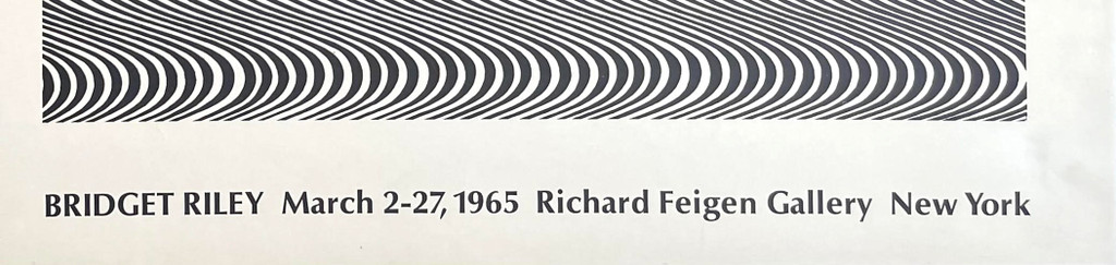 Bridget Riley, Richard Feigen Gallery 1965 Op Art poster, 1965