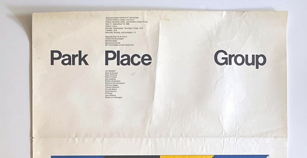 Edwin Ruda, Dean Fleming, Leo Valledor, David Von Schlegell, David Novros, Tony Magar, Bernard Kirschenbaum, Robert Grosvenor, Peter Forakis, Mark di Suvero, Forrest Myers, Park Place Group, 1968