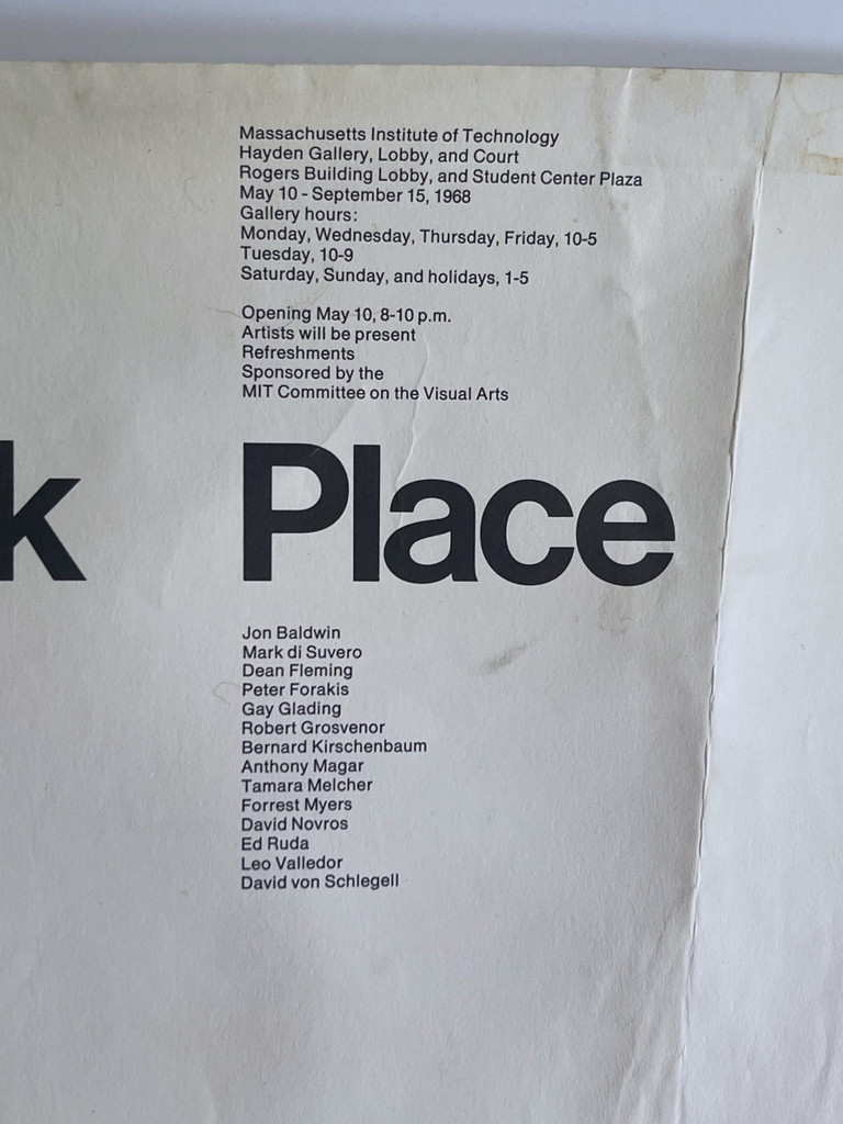 Edwin Ruda, Dean Fleming, Leo Valledor, David Von Schlegell, David Novros, Tony Magar, Bernard Kirschenbaum, Robert Grosvenor, Peter Forakis, Mark di Suvero, Forrest Myers, Park Place Group, 1968