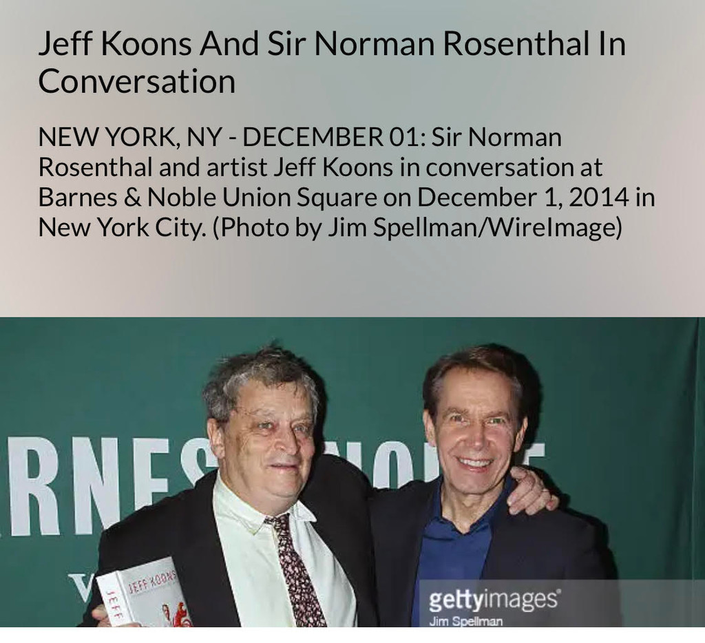 Jeff Koons, Jeff Koons Conversations with Norman Rosenthal (Hand signed and inscribed by BOTH Jeff Koons and Norman Rosenthal), 2014