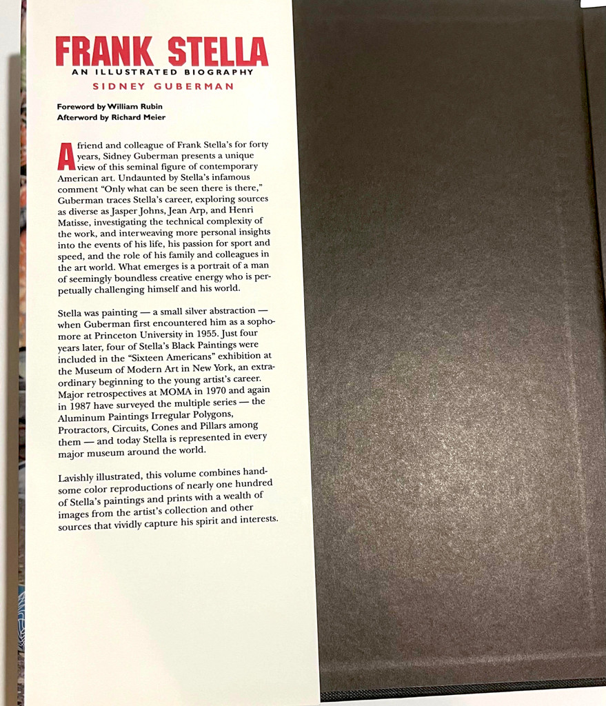 Frank Stella, Frank Stella; An Illustrated Biography (Hand signed and dated by Frank Stella), 1995