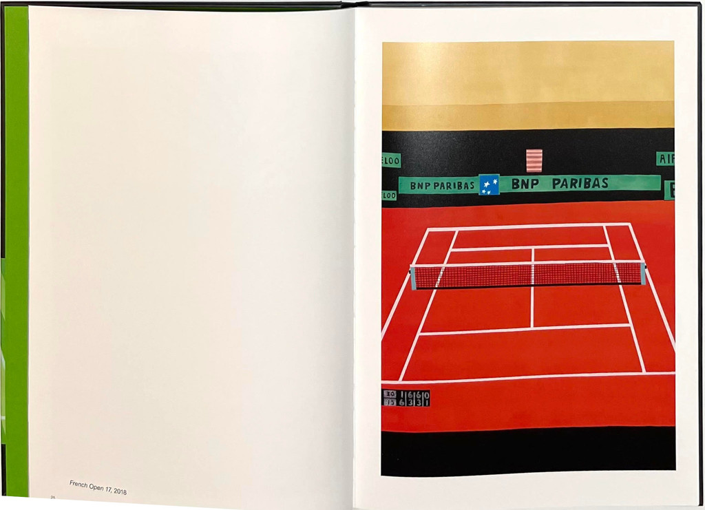 Jonas Wood Jonas Wood, 24 Tennis Court Drawings book (hand signed with hand drawn tennis balls), 2021