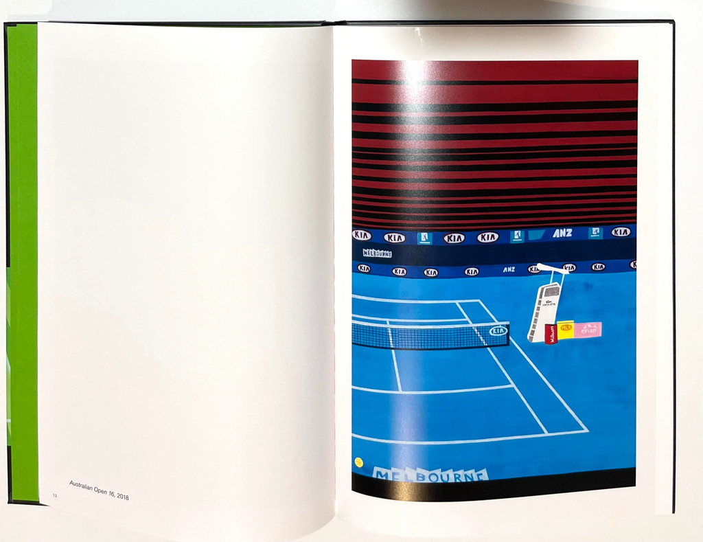 Jonas Wood Jonas Wood, 24 Tennis Court Drawings book (hand signed with hand drawn tennis balls), 2021