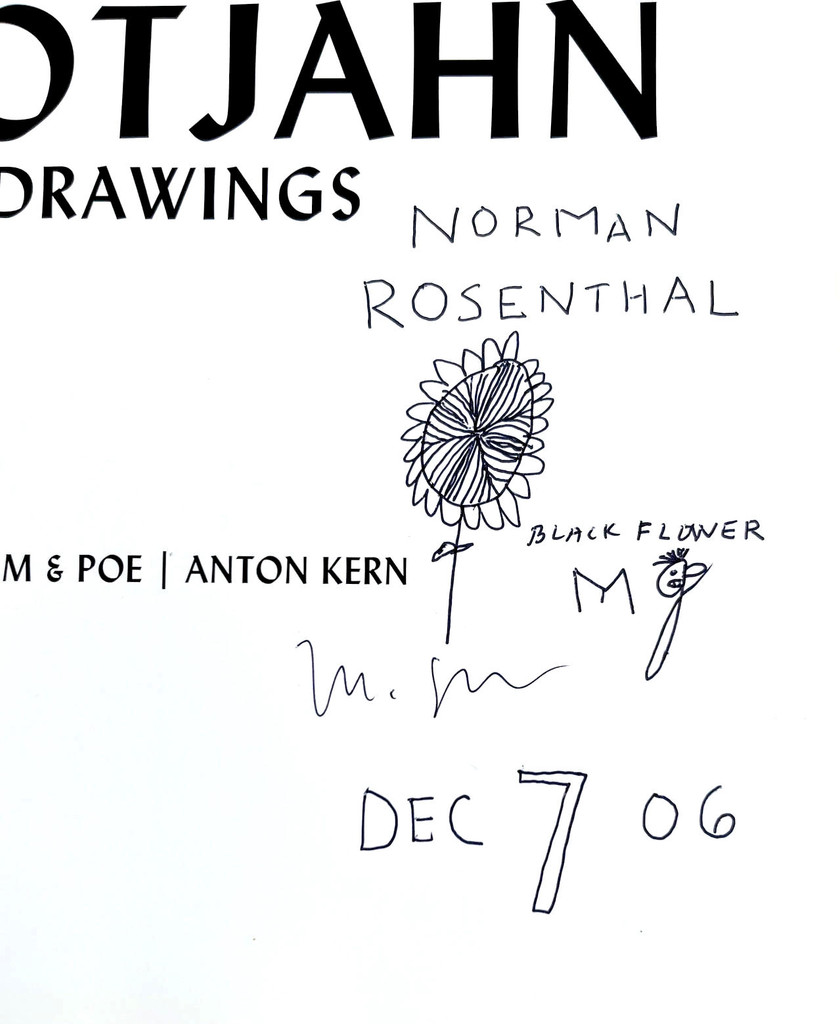 Mark Grotjahn, Black Flower (inscribed to art historian Norman Rosenthal), 2006