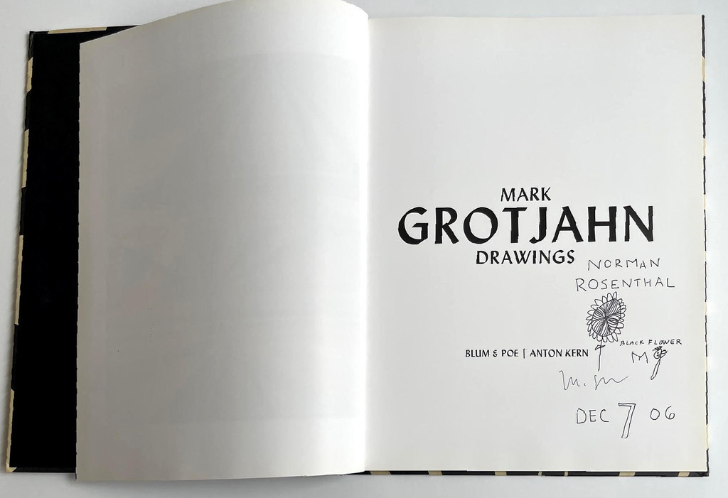 Mark Grotjahn, Black Flower (inscribed to art historian Norman Rosenthal), 2006
