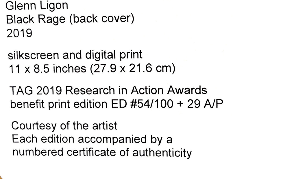 Glenn Ligon Black Rage, 2019