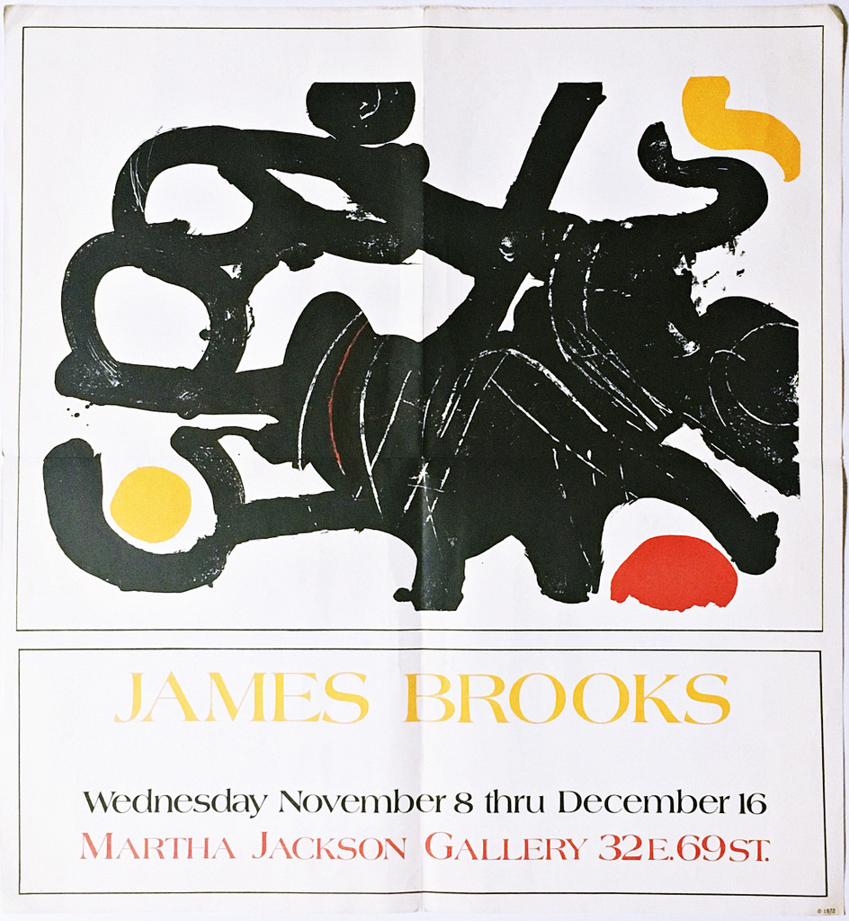 James Brooks, James Brooks at Martha Jackson gallery (rare Abstract Expressionist poster), 1972