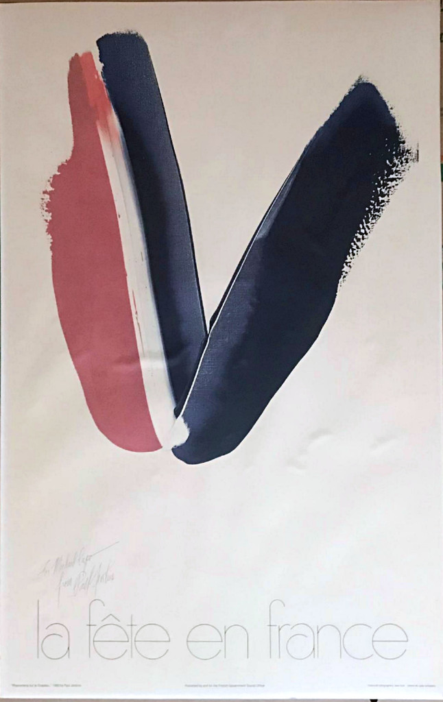 Paul Jenkins, Phenomena Sur Le Drapeau (Hand Signed and Inscribed), 1980