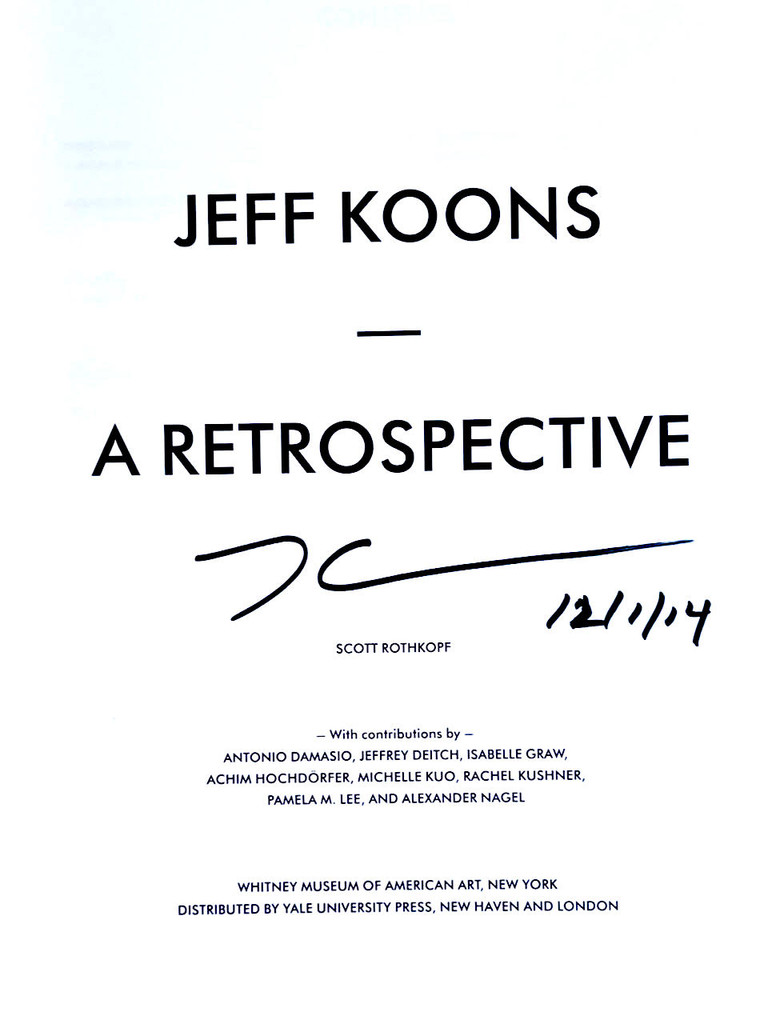 Jeff Koons, Original Flower Drawing (signed twice), 2016