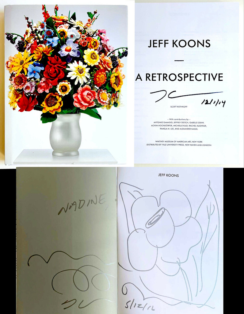 Jeff Koons, Original Flower Drawing (signed twice), 2016