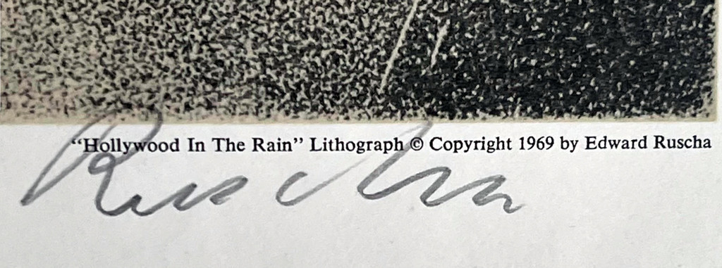 Ed Ruscha, Hollywood in the Rain (Engberg, M19), 1970