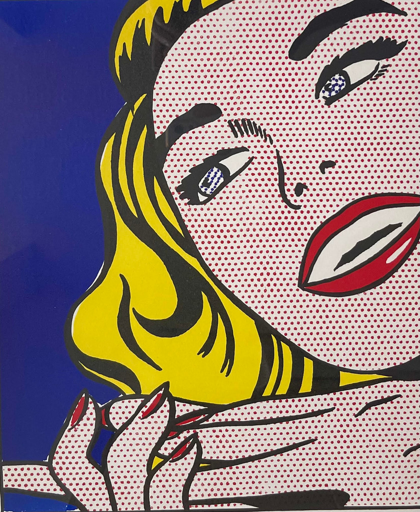 Roy Lichtenstein, Girl With Spray Can (Deluxe hand signed edition of the 1 Cent Life Portfolio, from the estate of artist Robert Indiana), 1964