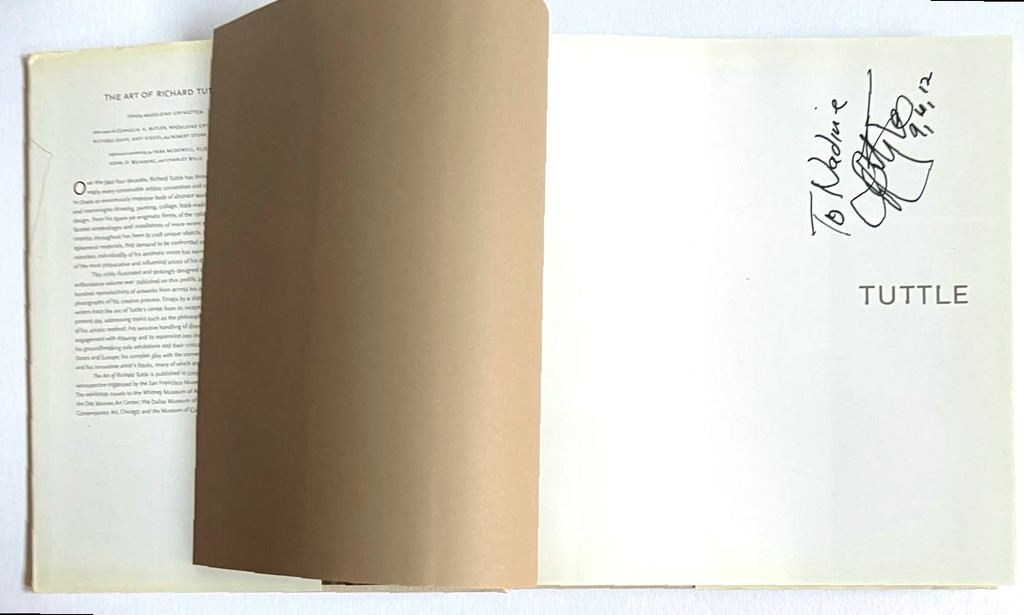 Richard Tuttle, The Art of Richard Tuttle (Hand signed, dated and inscribed by Richard Tuttle), 2005