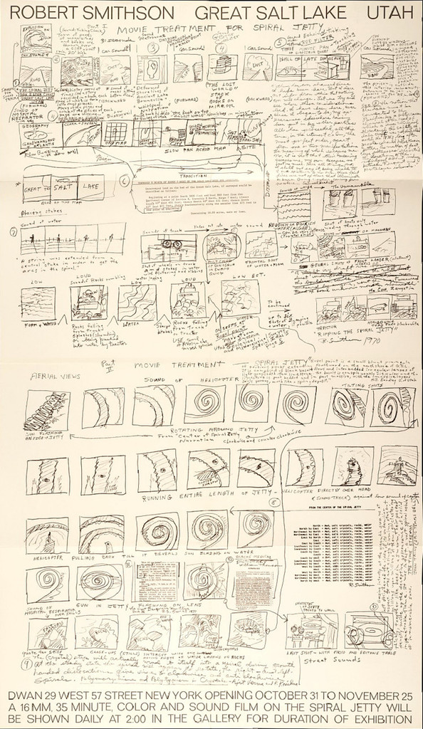 Robert Smithson, Movie Treatment for Spiral Jetty, Dwan Gallery Poster, 1970