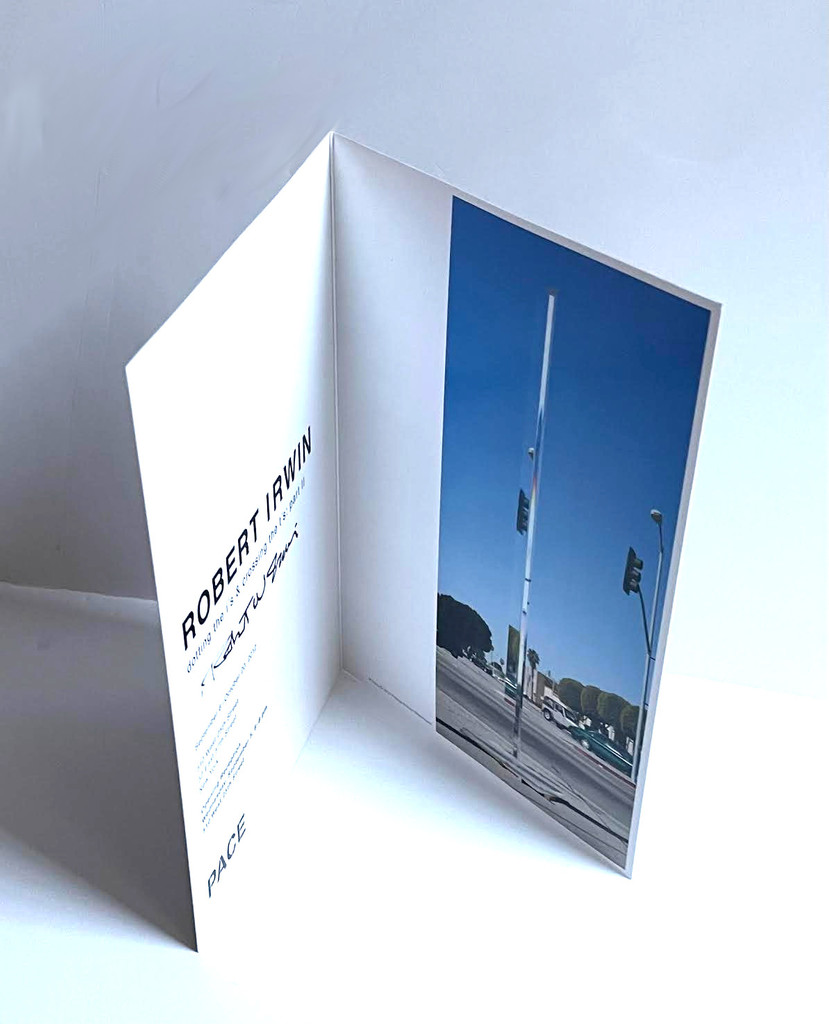 Robert Irwin, Fold-out PACE Gallery invitation (hand signed by Robert Irwin), 2012