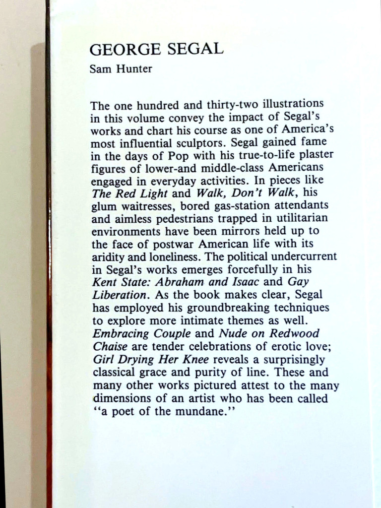 George Segal, George Segal (signed and inscribed by George Segal), 1989